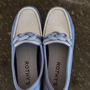 Rothy's Women’s Braided Loafers in Light and Dark Blue